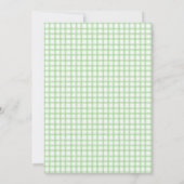 018 Grass Green Gingham Baby Shower Invitations 招待状 (裏面)
