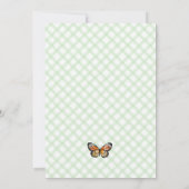 018 Grass Monarch Butterfly Marigold Baby Shower 招待状 (裏面)