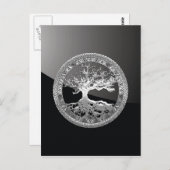 [01]シルバーケルトの生命の木 ポストカード (正面/裏面)