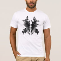 01 ブラックロールシャッハ・インクブロット・アブストラクトアートTシャツ