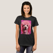 01 犬 ピンク プードル Tシャツ (正面フル)