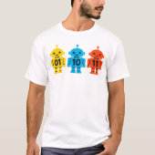 01 10 11 Robots Binary Code Cute Tech Design Tシャツ (正面)
