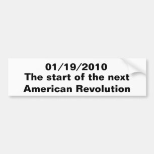 01/19/2010、次のアメリカ人Revoの開始… バンパーステッカー