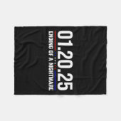 01 20 2025 1月20日2025年1月20日End Of A怖いNig フリースブランケット (正面(横))