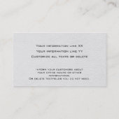 02人のプロフェッショナルの名刺の白革の写真 名刺 (裏面)