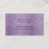 02紫色の動揺してな花の名刺 名刺 (裏面)