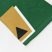 020216 -金ゴールド茶色、白、黒(濃い緑) フリースブランケット (角)