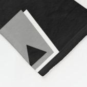 020216 – 黒のグレー、白、黒 フリースブランケット (角)