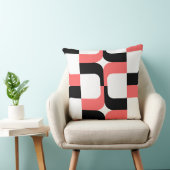 020614 – 白に黒とトロピカルピンク クッション (椅子)