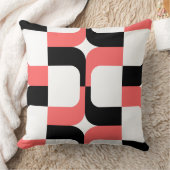 020614 – 白に黒とトロピカルピンク クッション (ブランケット)