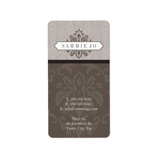 027 Sammie Jo :：ロゴ住所 シール (正面)