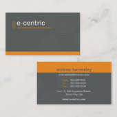 028 Julie :: BCard – ダイナミック中心 – シルバー 名刺 (正面/裏面)