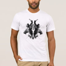 02 ブラックロールシャッハ・インクブロット・アブストラクトアートTシャツ