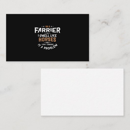 02.私はファリアーYesで、馬のようなにおいがする 名刺 (正面/裏面)