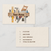 02-2021カスタマイズ可能な手作り大工の道具 名刺 (正面/裏面)