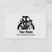 02-2021カスタマイズ可能な手書きツールのタイル 名刺 (正面)