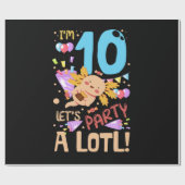 02.Axolotlファン用のAxolotlsデザイン ラッピングペーパー (フラット)