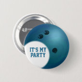 02of12誕生日カスタムブルーボーリングボール 缶バッジ (正面&裏面)