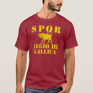 03ガイウス・ユリウス・カエサル第3 Gallicaローマ軍隊のTシャツ Tシャツ