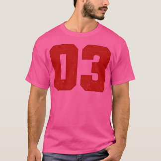 03赤グランジ色 Tシャツ