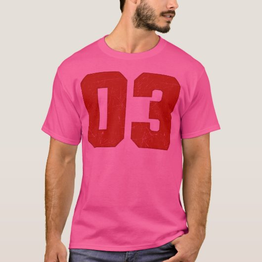 03赤グランジ色 Tシャツ (正面)