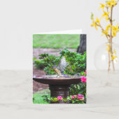 030ブルーバードのBathのメッセージカード4.25x5.5のマット カード (黄色い花)