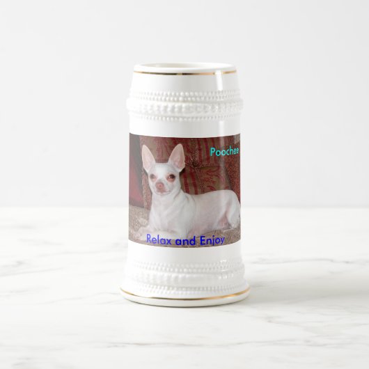 0303091210bのPoocheeのマグ ビールジョッキ (中央)