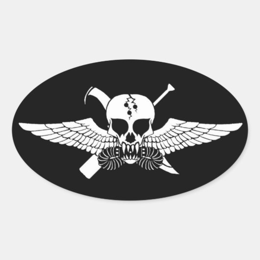 0321レコンジャックステッカー 楕円形シール (正面)