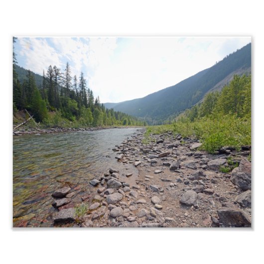 0374 8/12氷河の公園のイーグル秋の川。 フォトプリント            (正面)