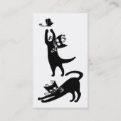 039 & 007黒猫ペット動物かわいい漫画 名刺 (裏面)