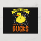 03.アヒル好きのゴムアヒル 案内ポストカード (正面)