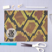 03of12スネークパターンティッシュペーパー 薄葉紙 (クラフト)