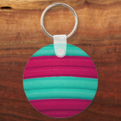 04ブルー&ピンクレインボーキーチェーン キーホルダー (正面)