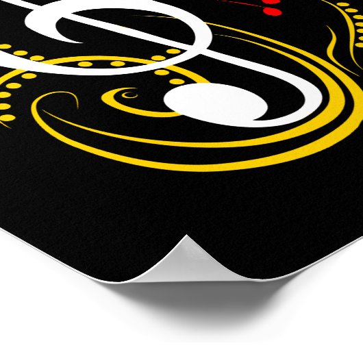 04レゲエミュージッククレフ、 音符記号 ポスター (角)