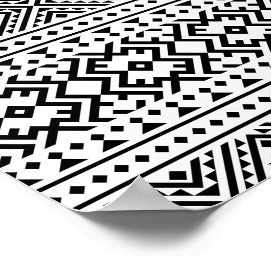 04012020 – 部族 – 民族 – パターン–10 ポスター (角)