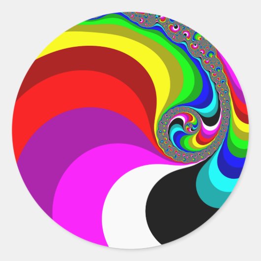 040 Obama – フラクタル・アート ラウンドシール (正面)