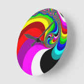 040 Obama – フラクタル・アート ラウンド壁時計 (傾斜)