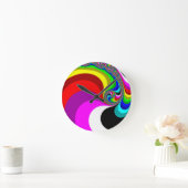 040 Obama – フラクタル・アート ラウンド壁時計 (ホーム)