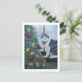 0417 Cat & Crissm Tree Postcard シーズンポストカード (スタンド正面)