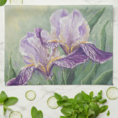 0455パープルアイリス キッチンタオル (折り畳み)