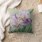 0455パープルアイリス クッション (ブランケット)