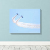 0457-2つのBi-飛行機 キャンバスプリント (インサイチュ (ウッドフロア))