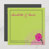 047-ローラ :: 結婚式招待状 :: エレガントなローズ 招待状 (正面/裏面)