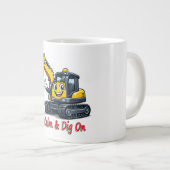 0499AC20A1  Happy Forklift Cartoon Mascot ジャンボコーヒーマグカップ (正面右)