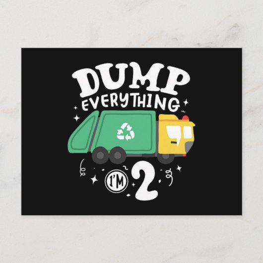 04.ごみトラックファンのためのゴミのトラック インビテーションポストカード (正面)