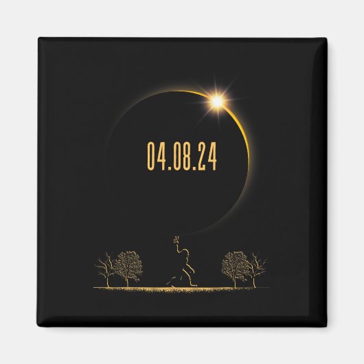 04.08.24 Eclipse 太陽の 2024 マグネット (正面)