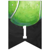 04of12テニス・ボールのテーマのパーティーの旗布 バンティングフラッグ (第3の旗)