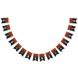 04of12バスケットボールのテーマのパーティーの旗布 バンティングフラッグ