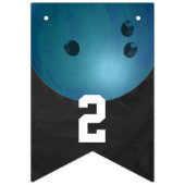 04of12ボーリングボールをテーマにしたパーティーカスタム バンティングフラッグ (第1の旗)