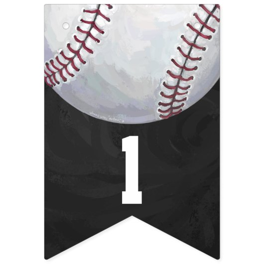 04of12野球をテーマにしたパーティーバンティング バンティングフラッグ (第3の旗)